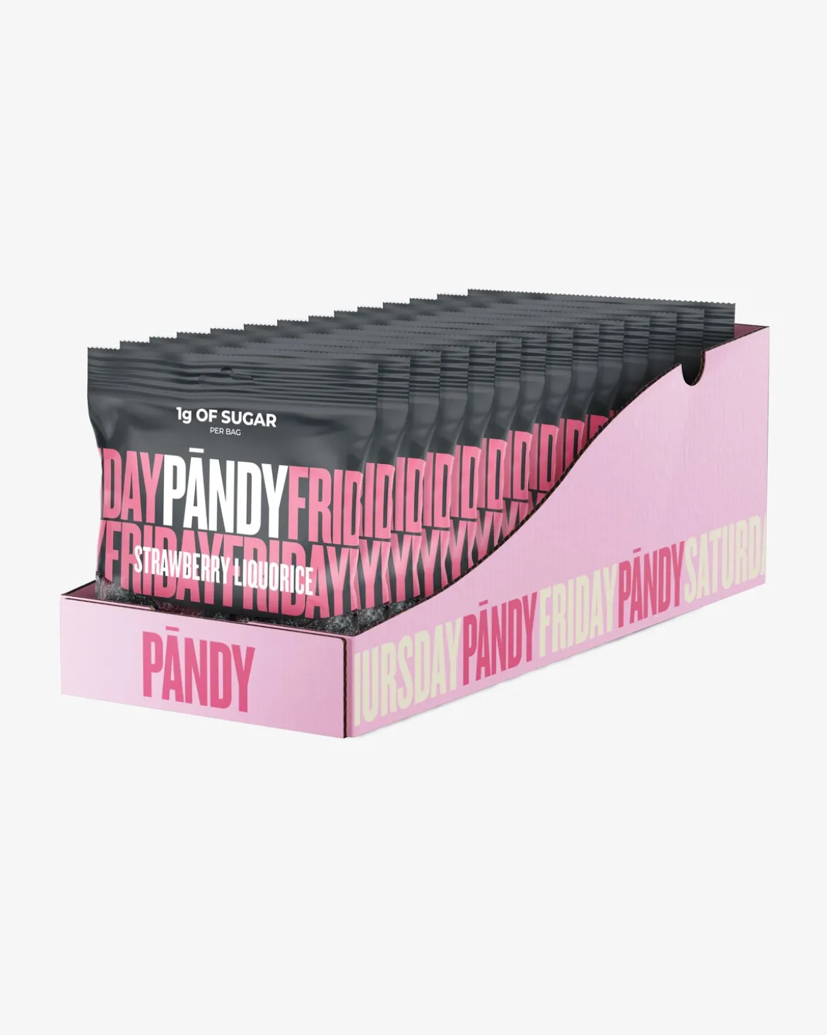 Candy Strawberry/Liquorice - 14 st hel låda