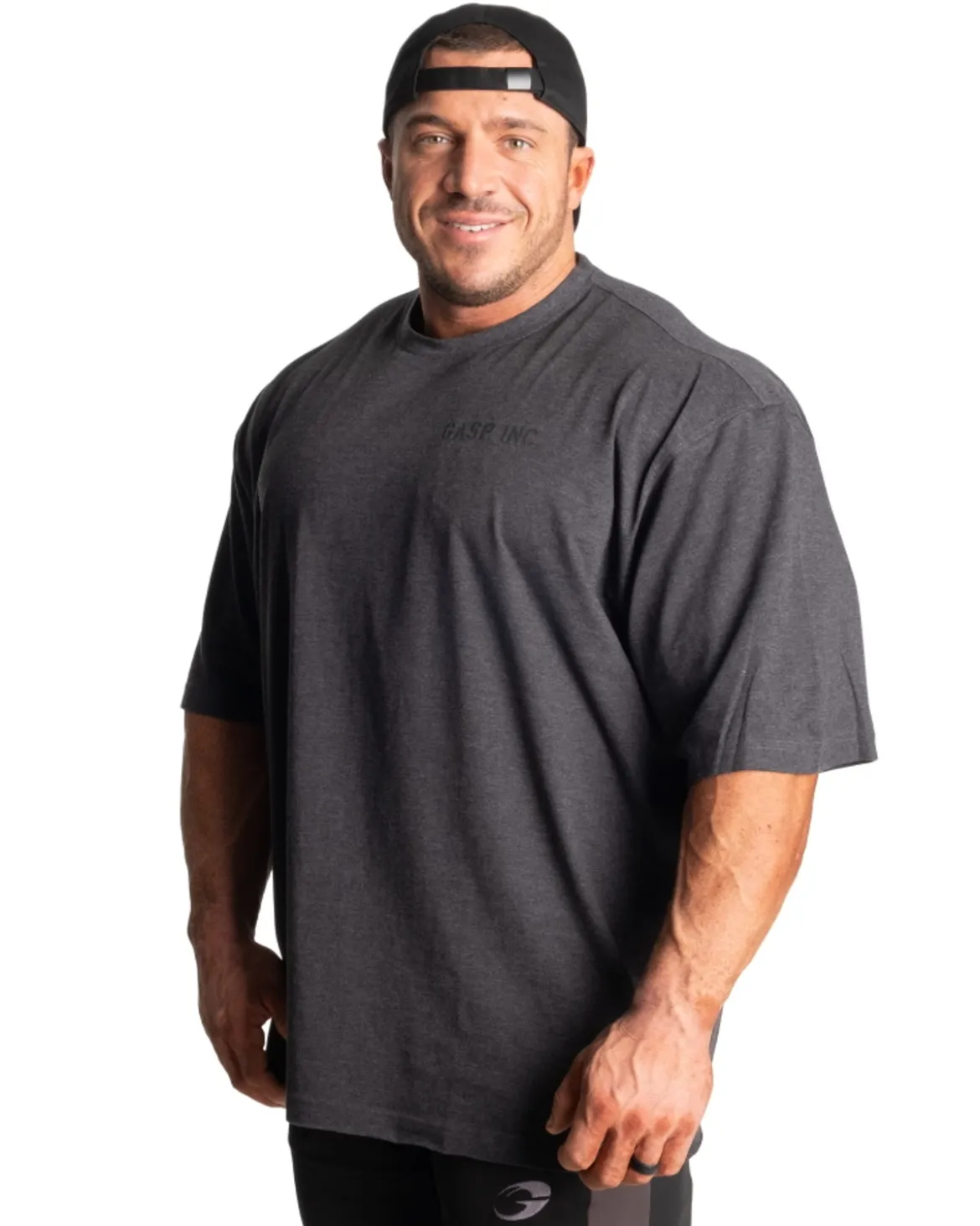 Division Iron Tee, Dark Grey Melange