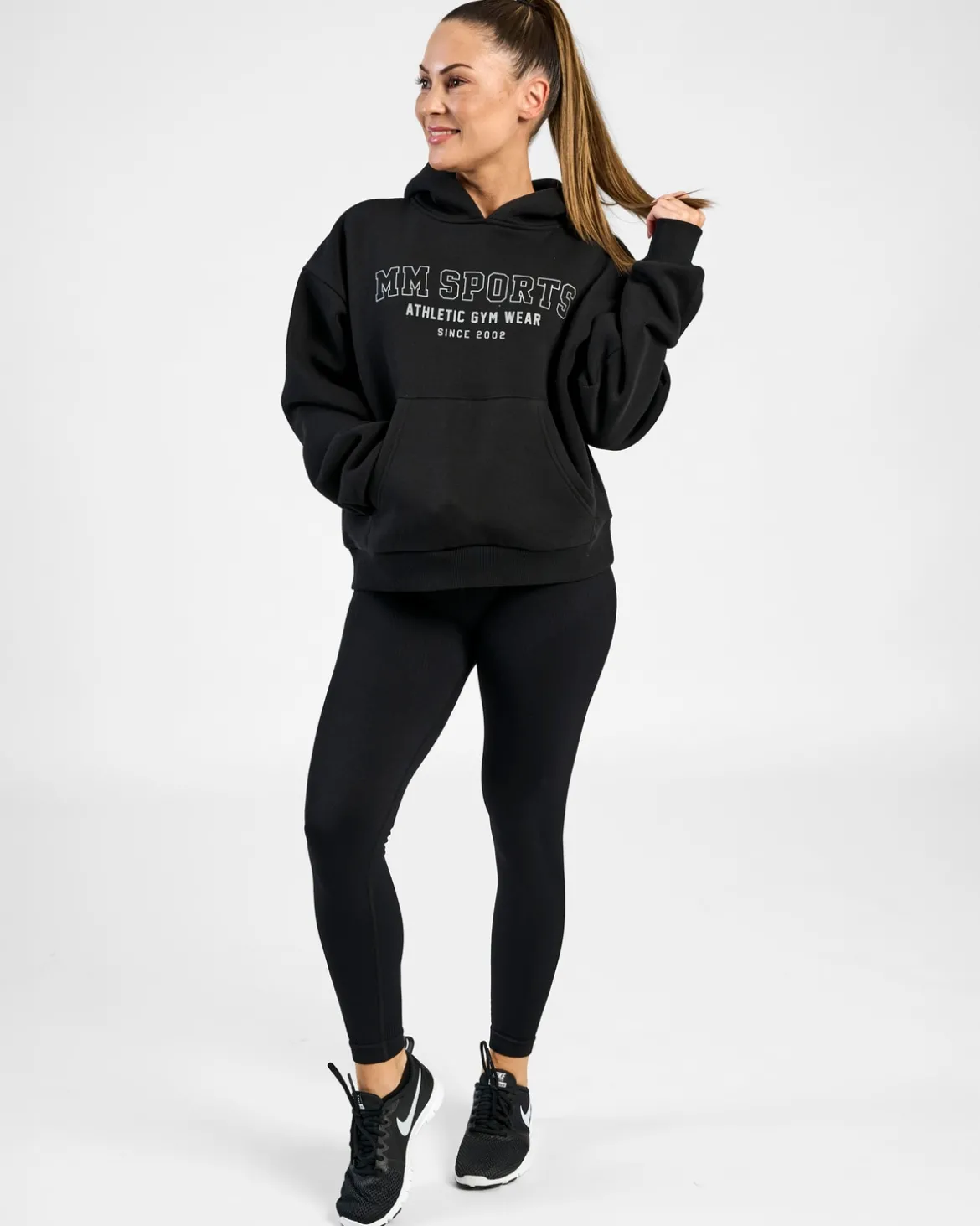 Hoodie Wmn Varsity, Black