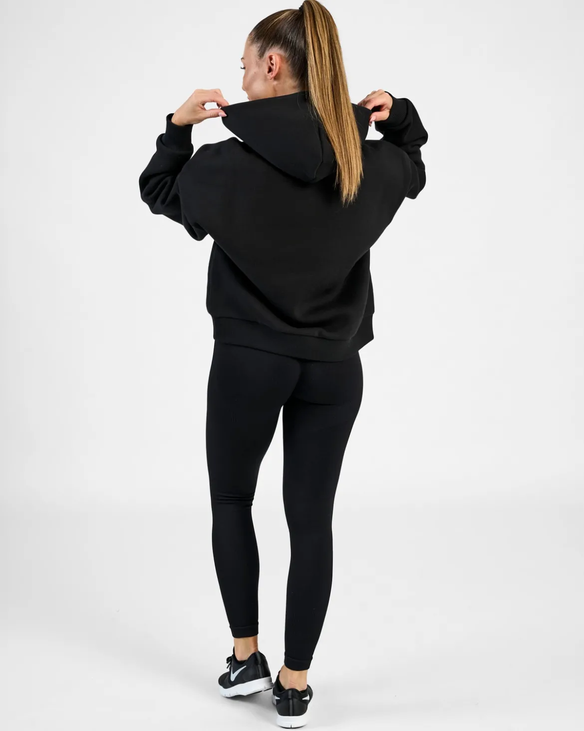Hoodie Wmn Varsity, Black
