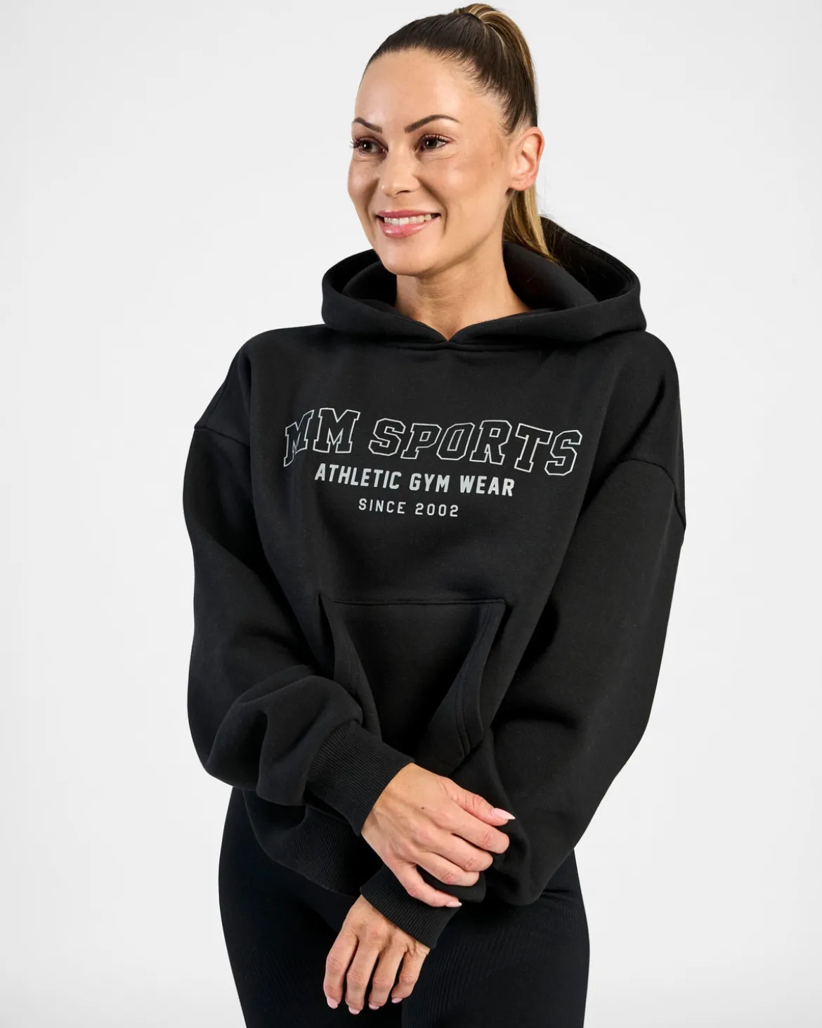 Hoodie Wmn Varsity, Black