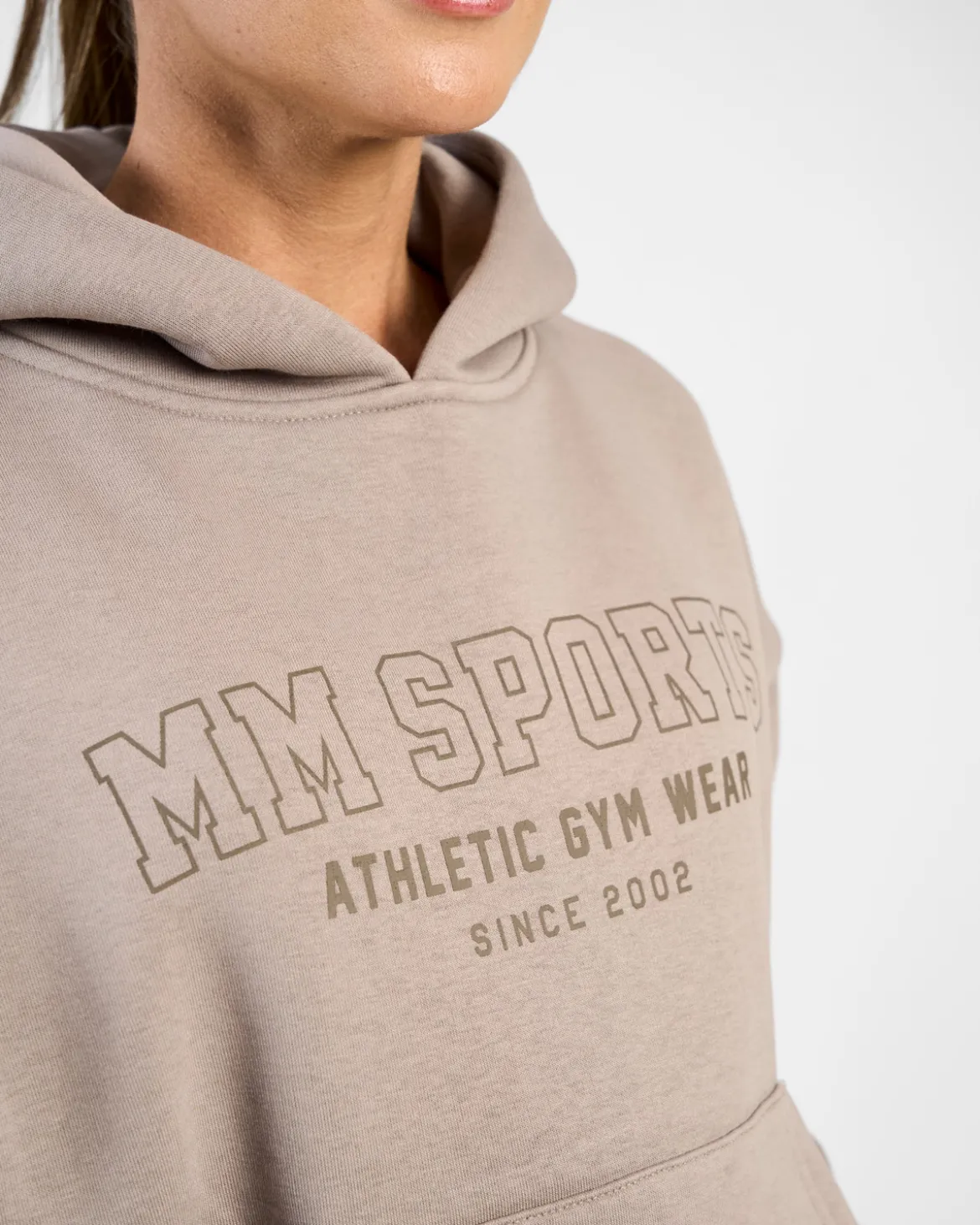 Hoodie Wmn Varsity, Taupe