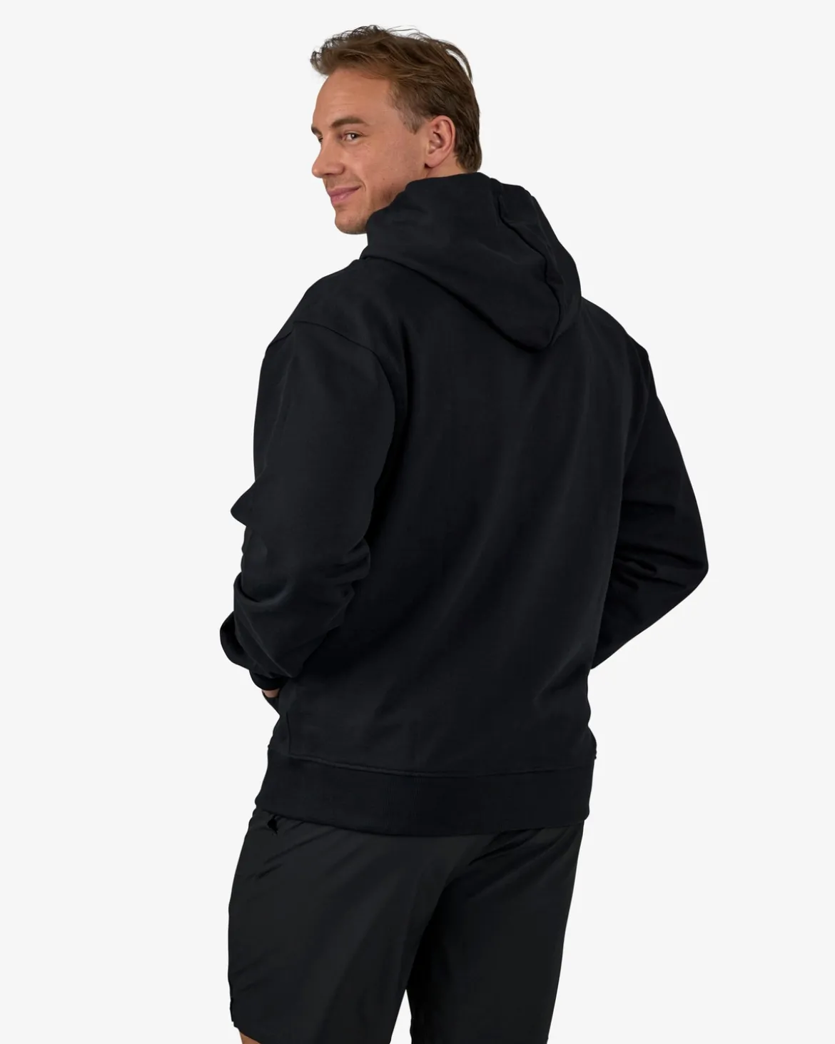 Hoodie Zip Engineered, Black