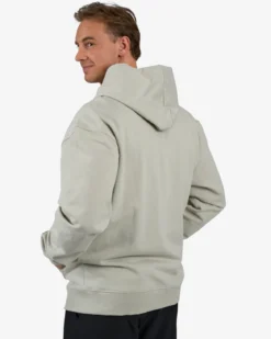 Hoodie Zip Engineered, Warm Grey