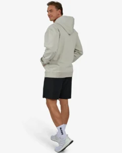 Hoodie Zip Engineered, Warm Grey