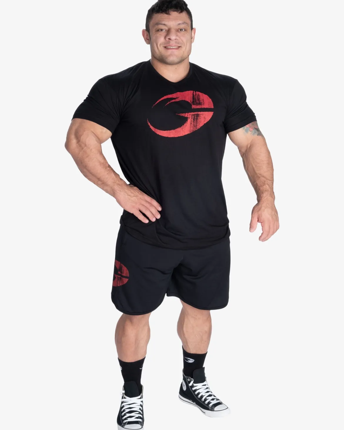 Inc Mesh Shorts, Black/Red