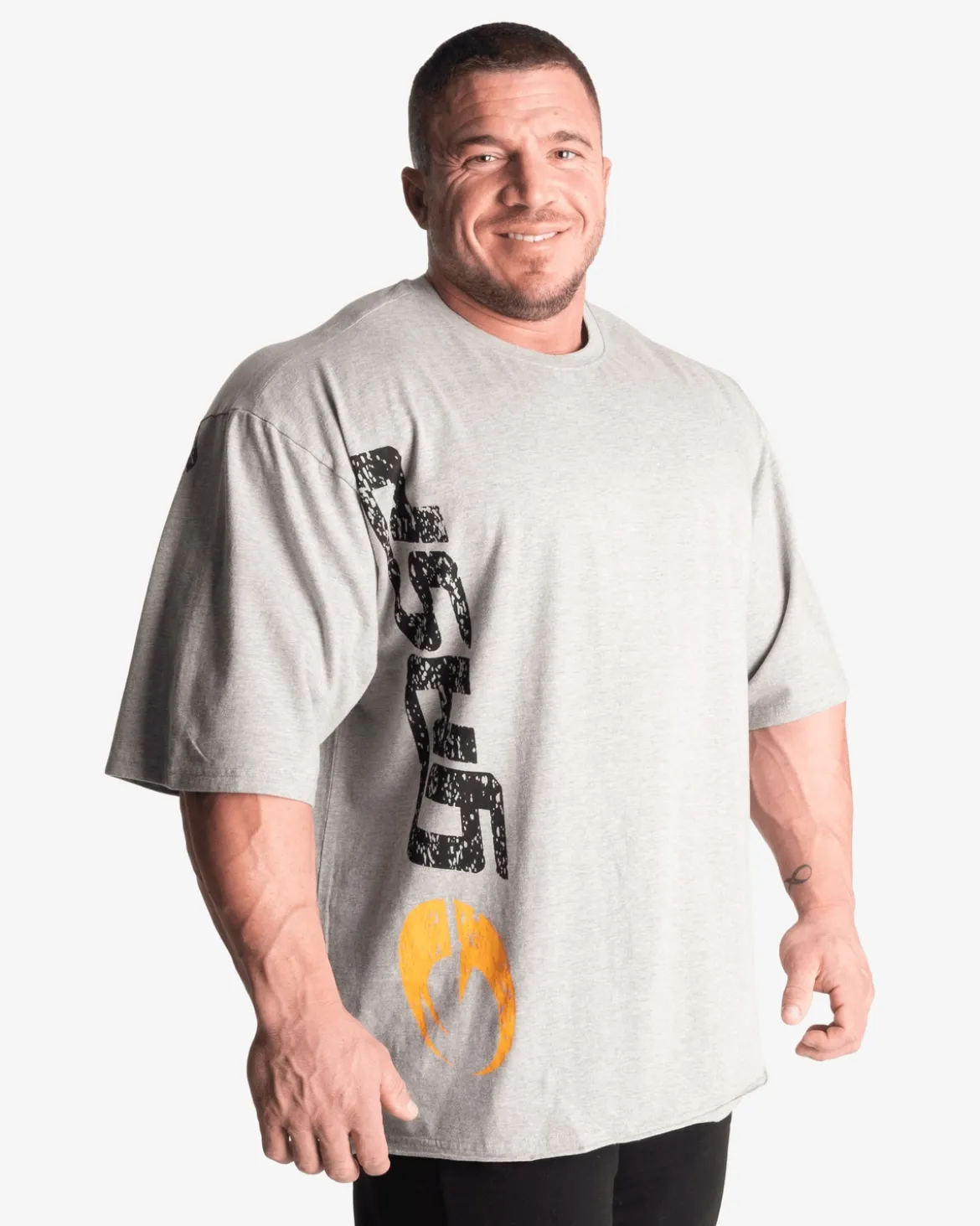 Iron Tee, Greymelange/Black