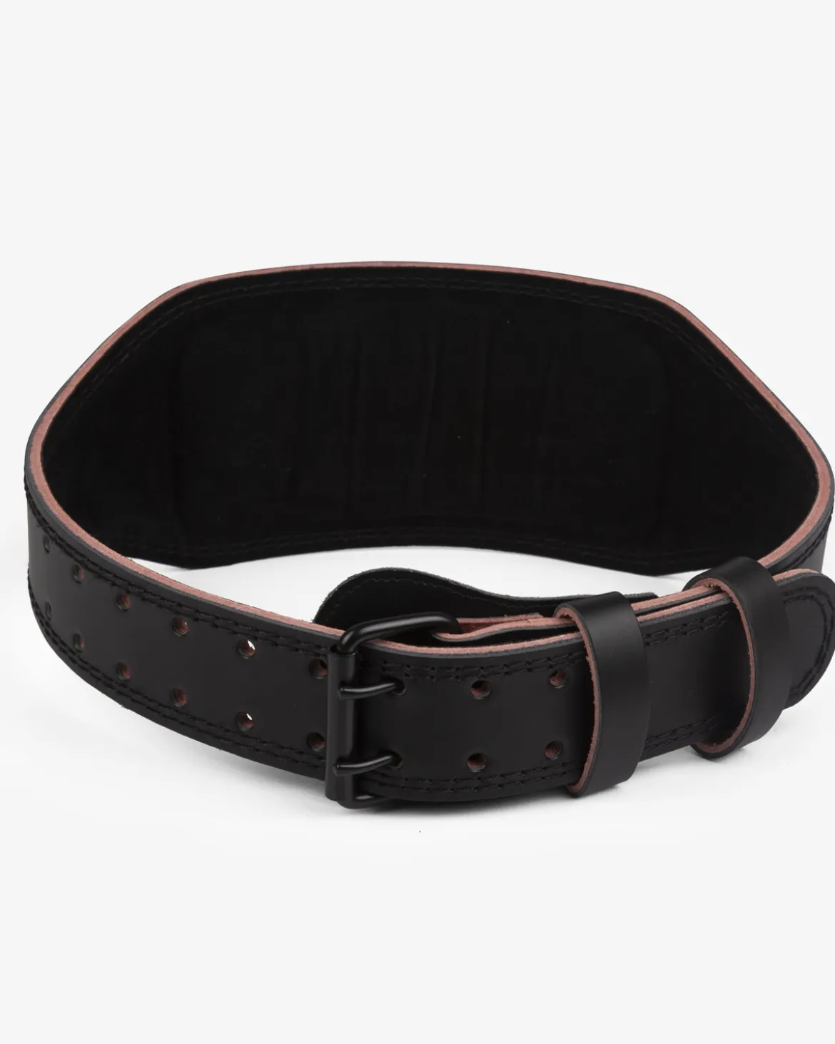 Leather Belt, Black/Black