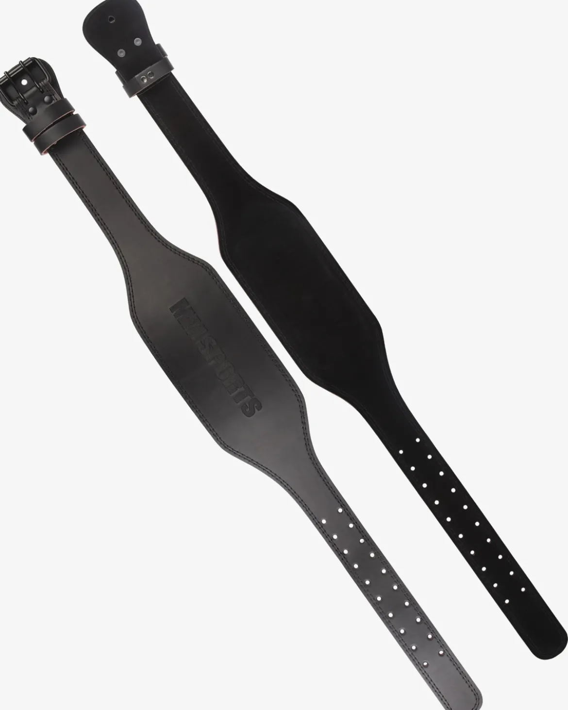 Leather Belt, Black/Black
