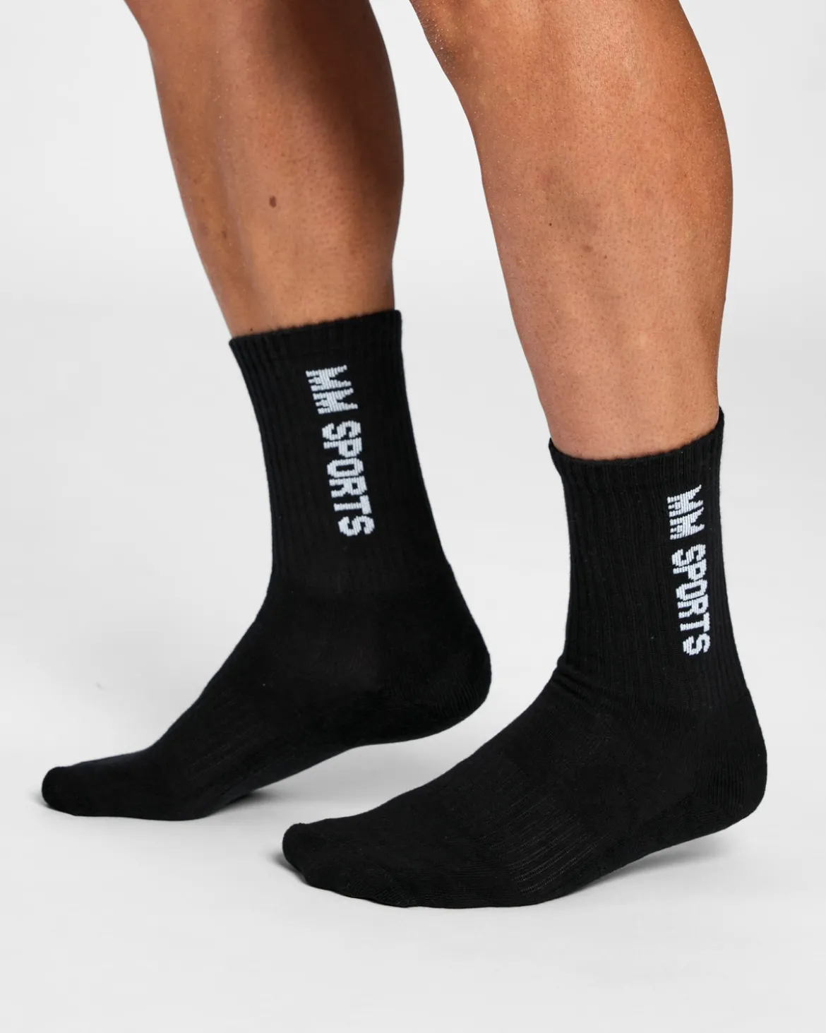 Mid-Cut Socks 3-Pack, Black