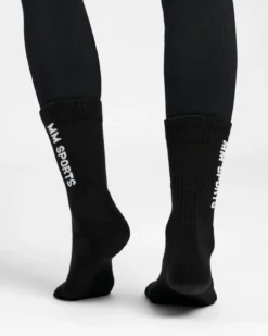 Mid-Cut Socks 3-Pack, Black