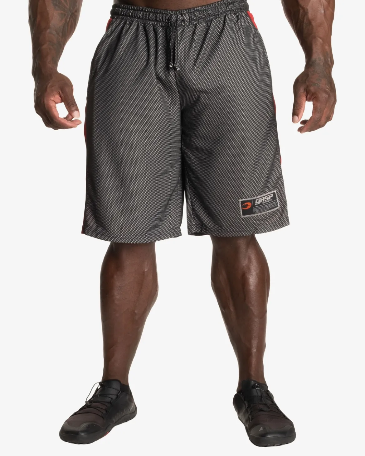 No1 Mesh Shorts, Black/Red