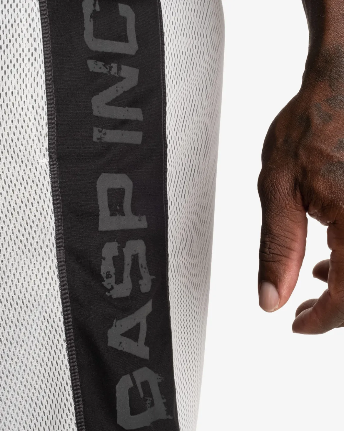 No1 Mesh Shorts, White/Black