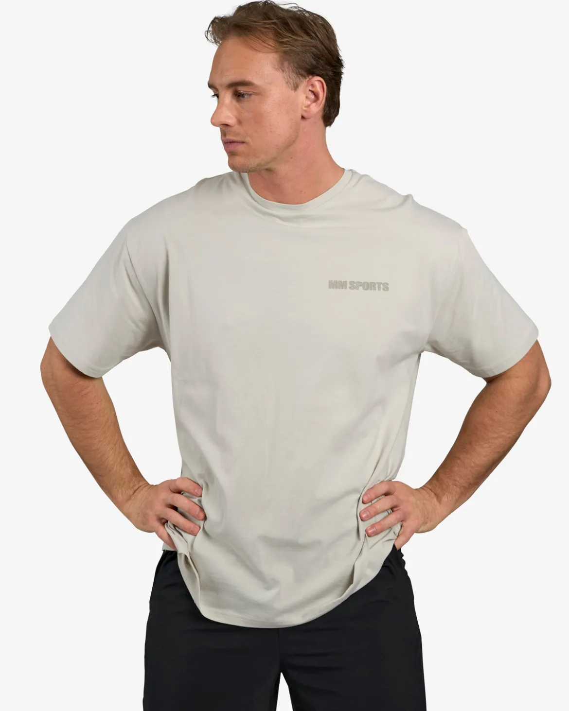 Oversized Hardcore T-shirt, Warm Grey