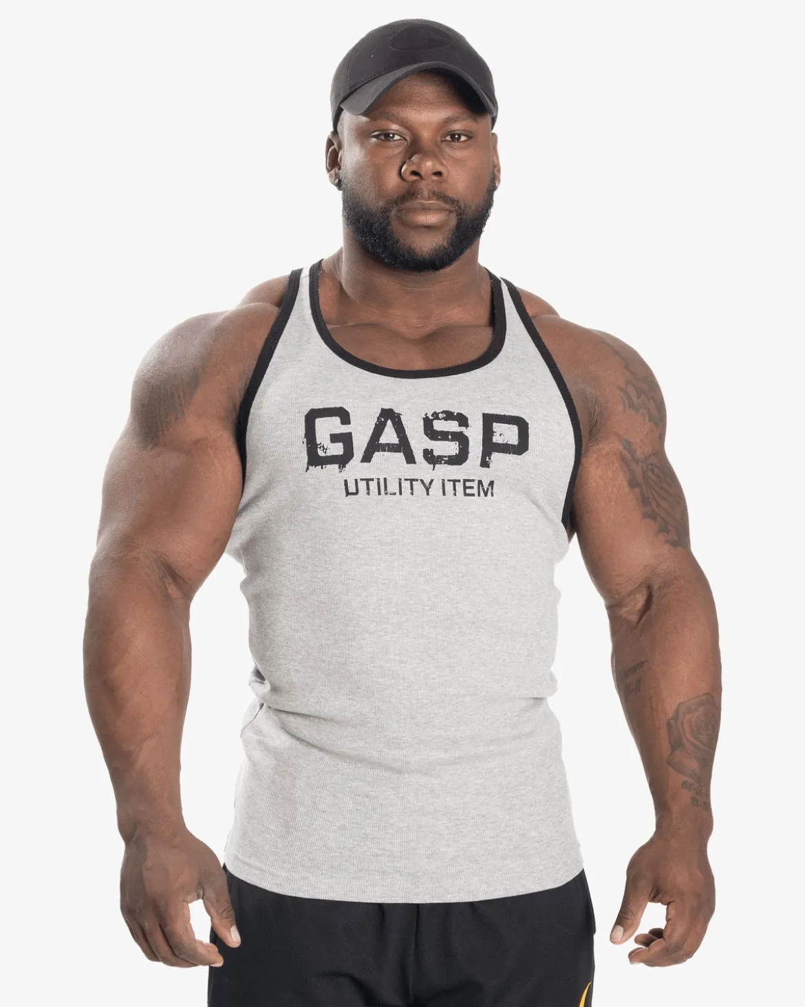 Ribbed T-Back, Grey Melange