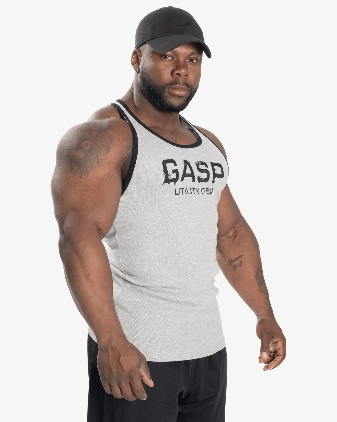 Ribbed T-Back, Grey Melange