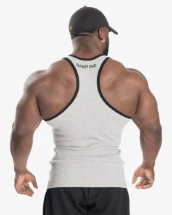 Ribbed T-Back, Grey Melange