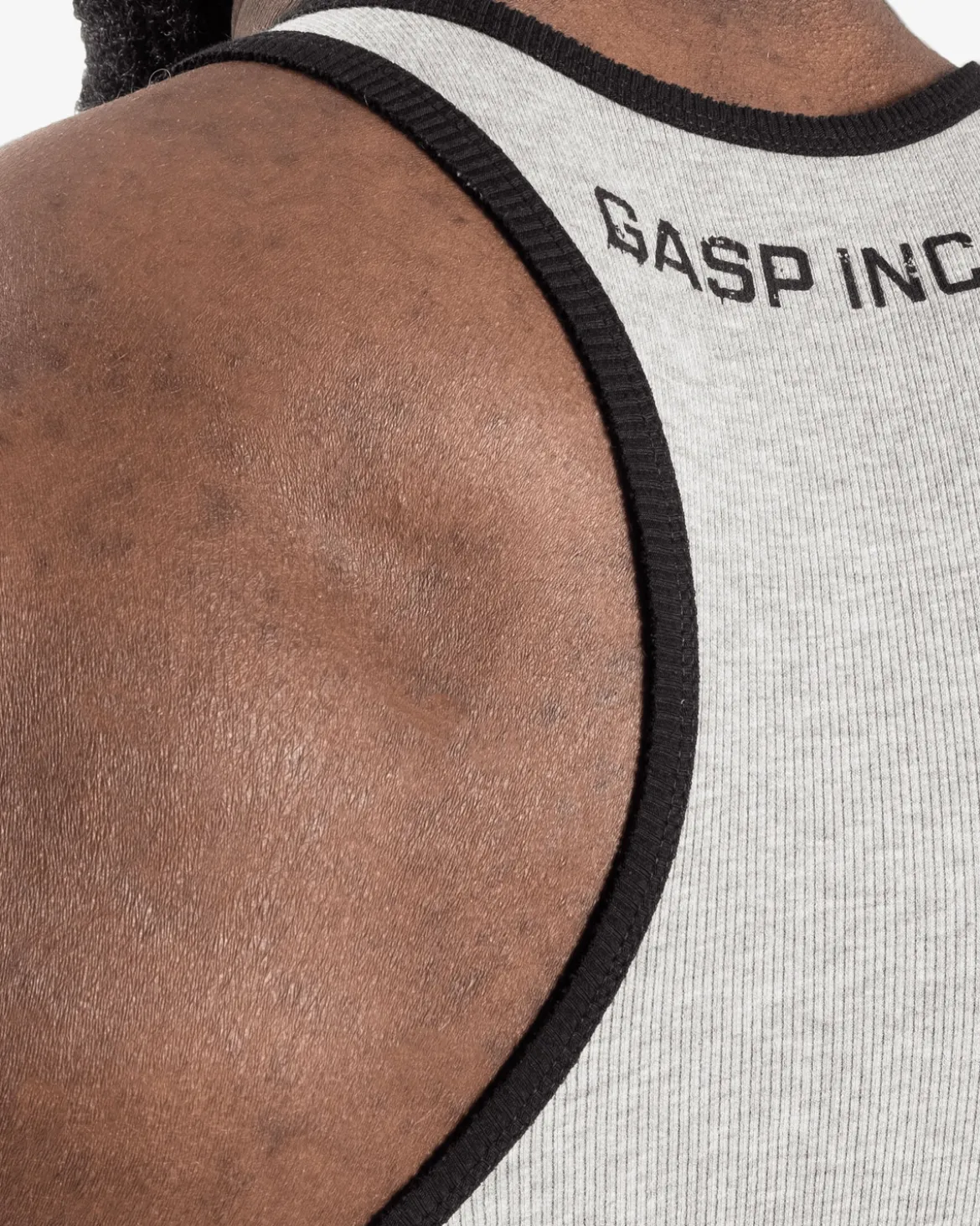 Ribbed T-Back, Grey Melange