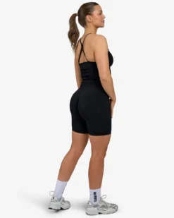 Seamless Biker Tights, Black
