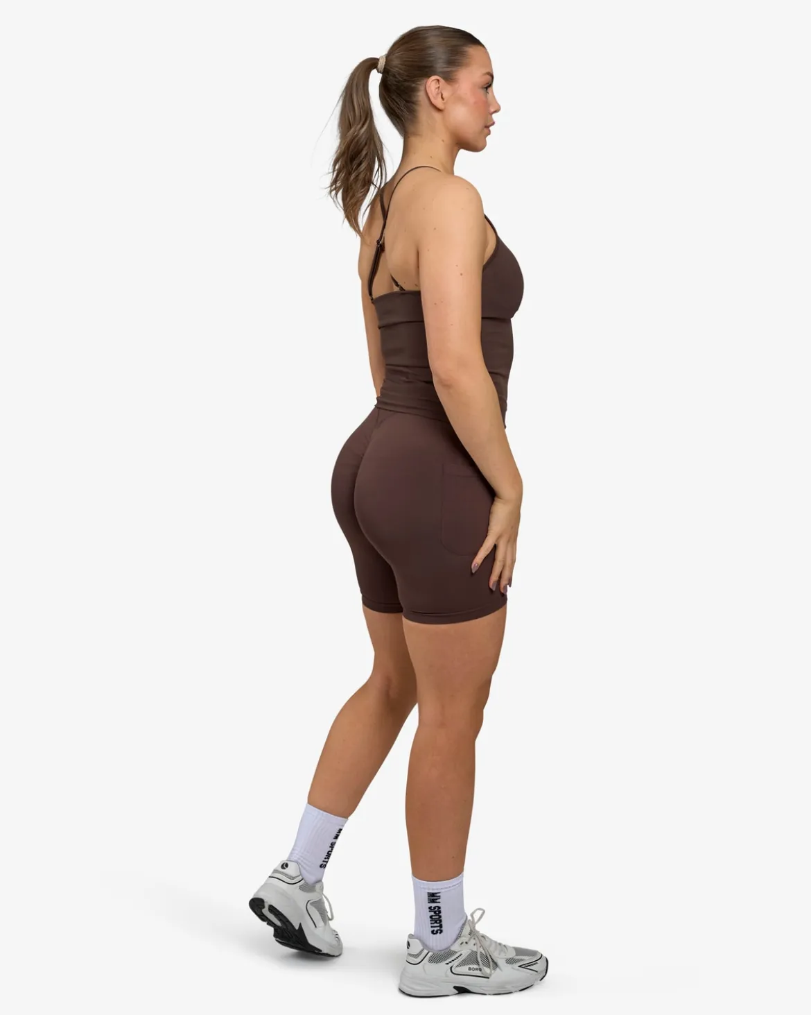 Seamless Biker Tights, Mocha