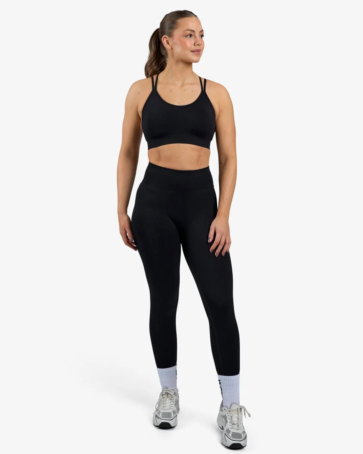 Seamless Sports Bra, Black