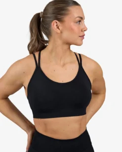 Seamless Sports Bra, Black