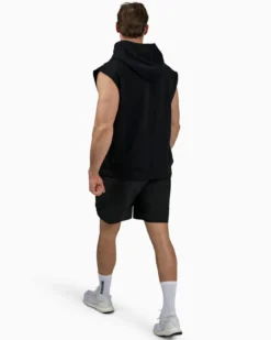 Sleeveless Hoodie, Black