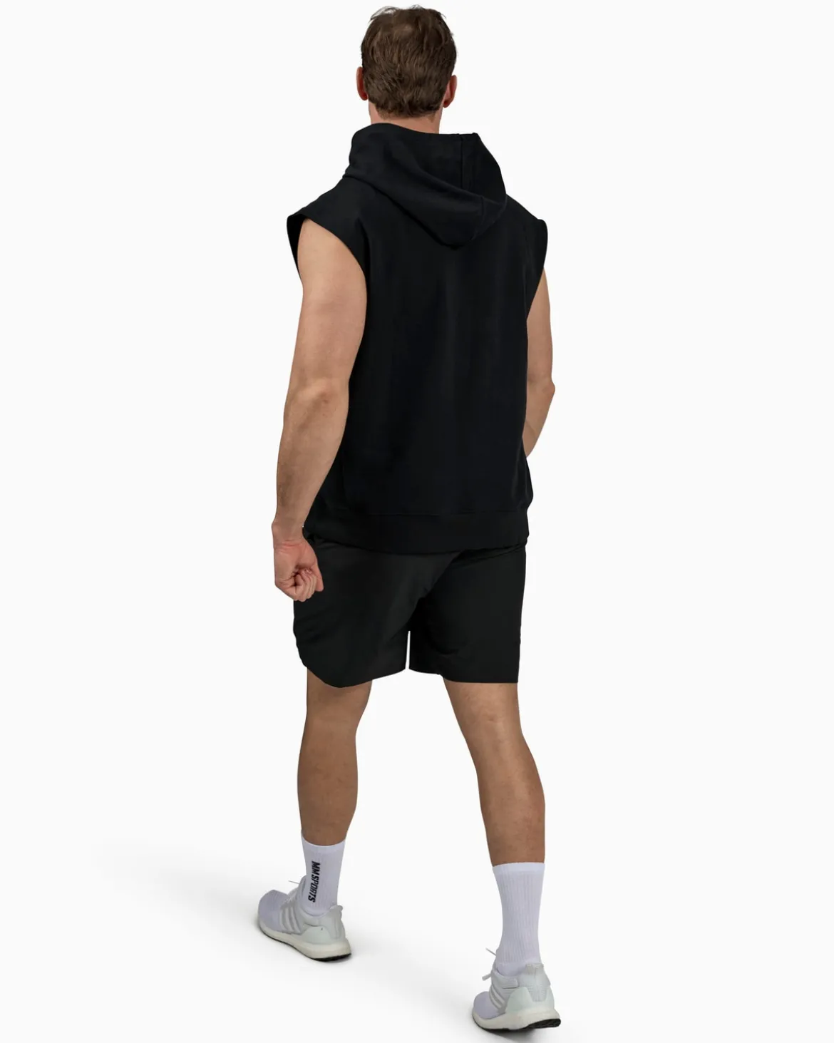 Sleeveless Hoodie, Black