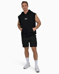 Sleeveless Hoodie, Black