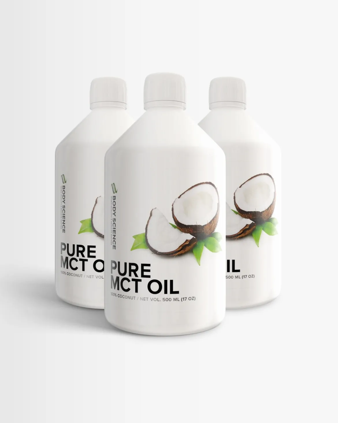 3 st Pure MCT Oil – 100% MCT-olja
